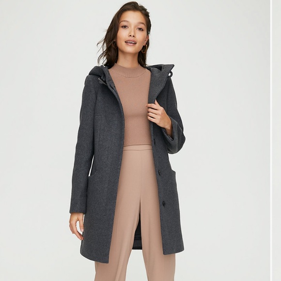 Aritzia Jackets & Blazers - Aritzia Babaton Pearce Wool Coat with hood in grey